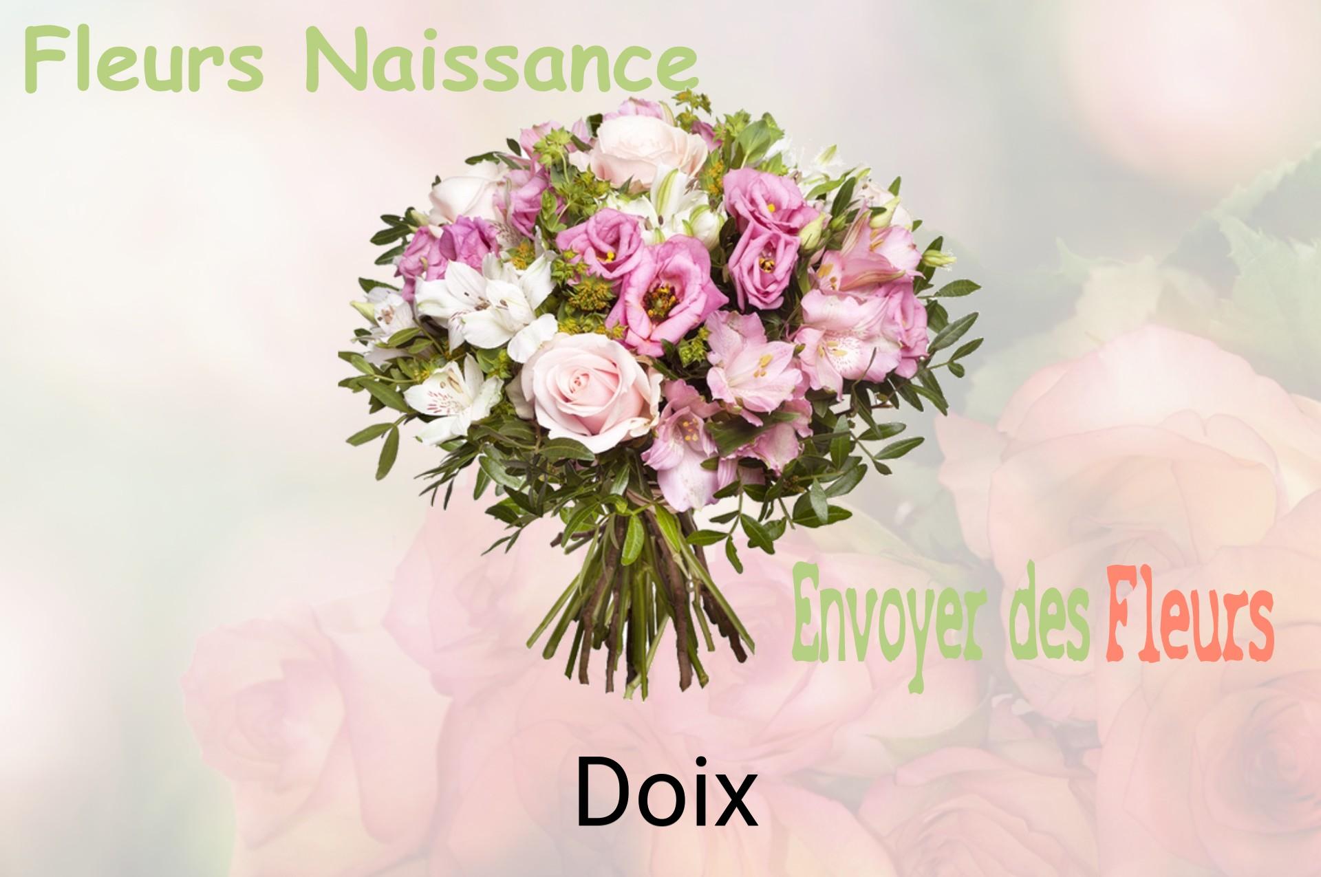 Bouquet de fleurs de naissance livré à Doix